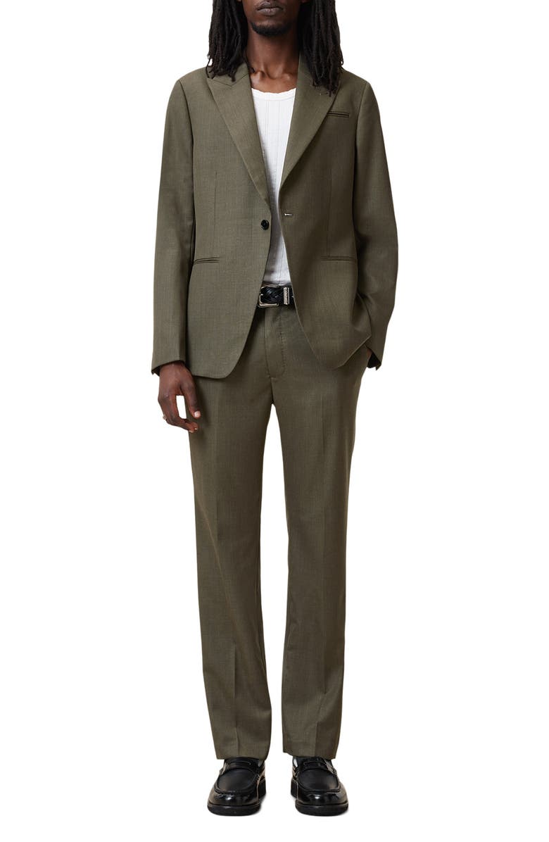 AllSaints Ward Khaki Brown Twill Sport Coat, Alternate, color, 