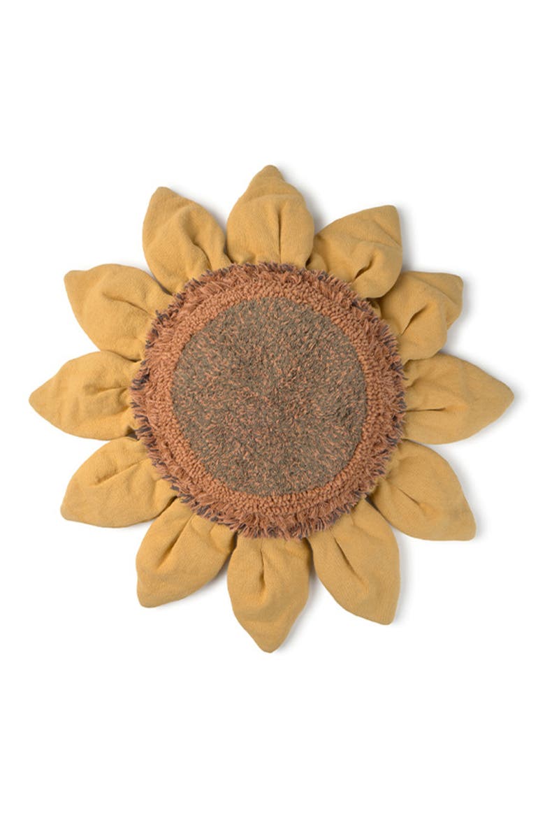 Sunflower Cushion, Main, color, CHESTNUT