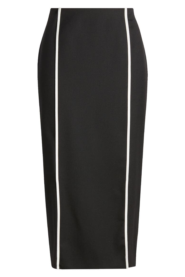Voltara Wool Blend Pencil Skirt, Alternate, color, BLACK