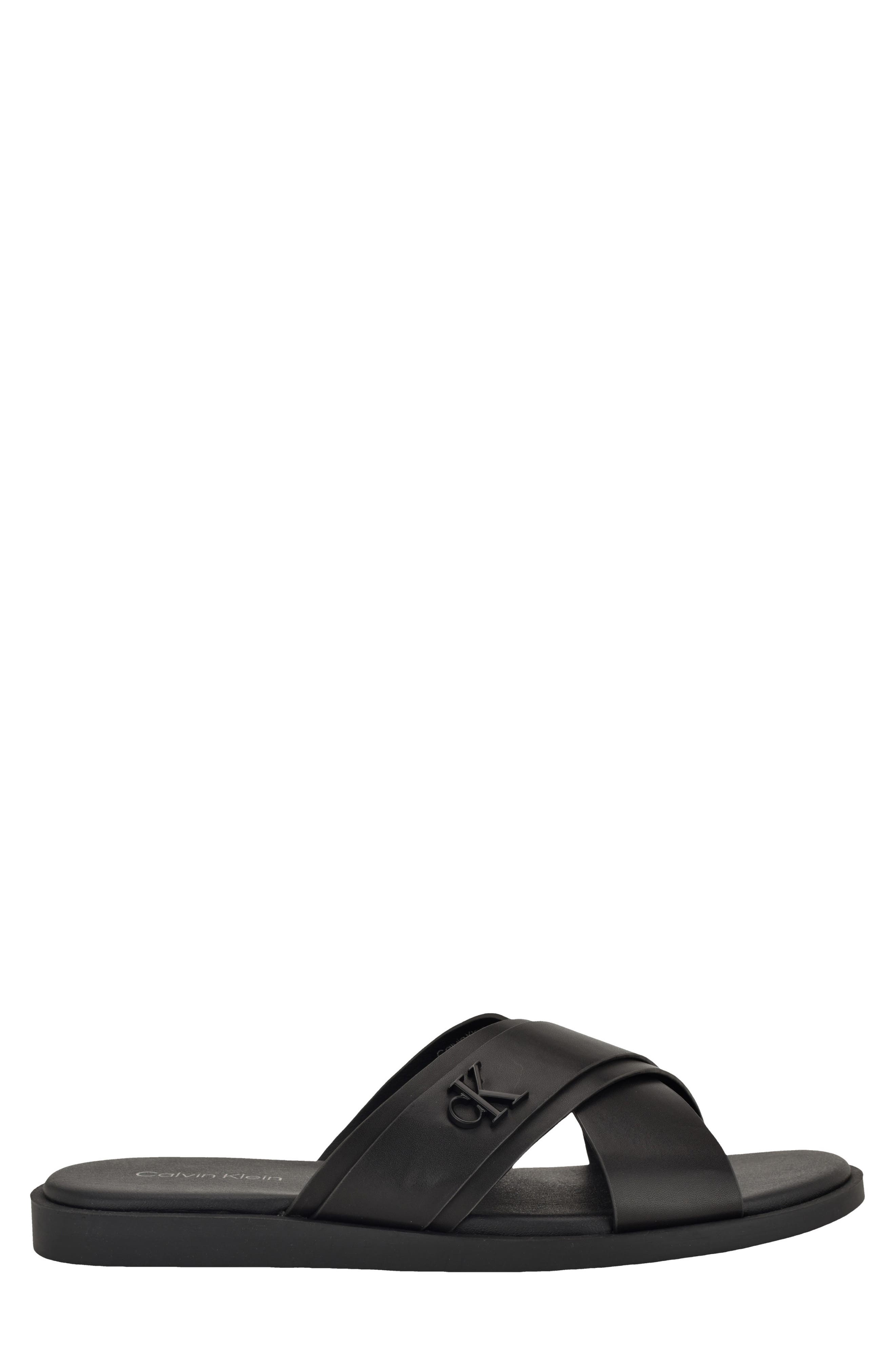 Calvin Klein Elern Slide Sandal, Alternate, color, Black