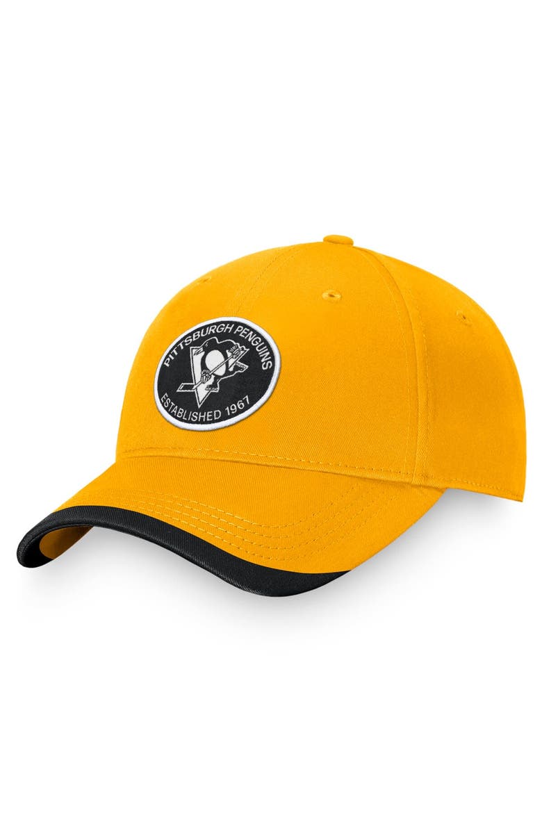 FANATICS Men's Fanatics Branded Gold Pittsburgh Penguins Fundamental Adjustable Hat, Main, color, Gold