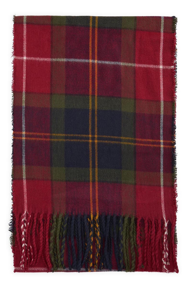 Barbour Swinton Tartan Scarf & Beanie Set, Alternate, color, Winterberry Tartan