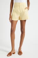 Veronica Beard Brit Linen Blend Shorts