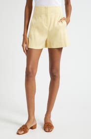Veronica Beard Brit Linen Blend Shorts