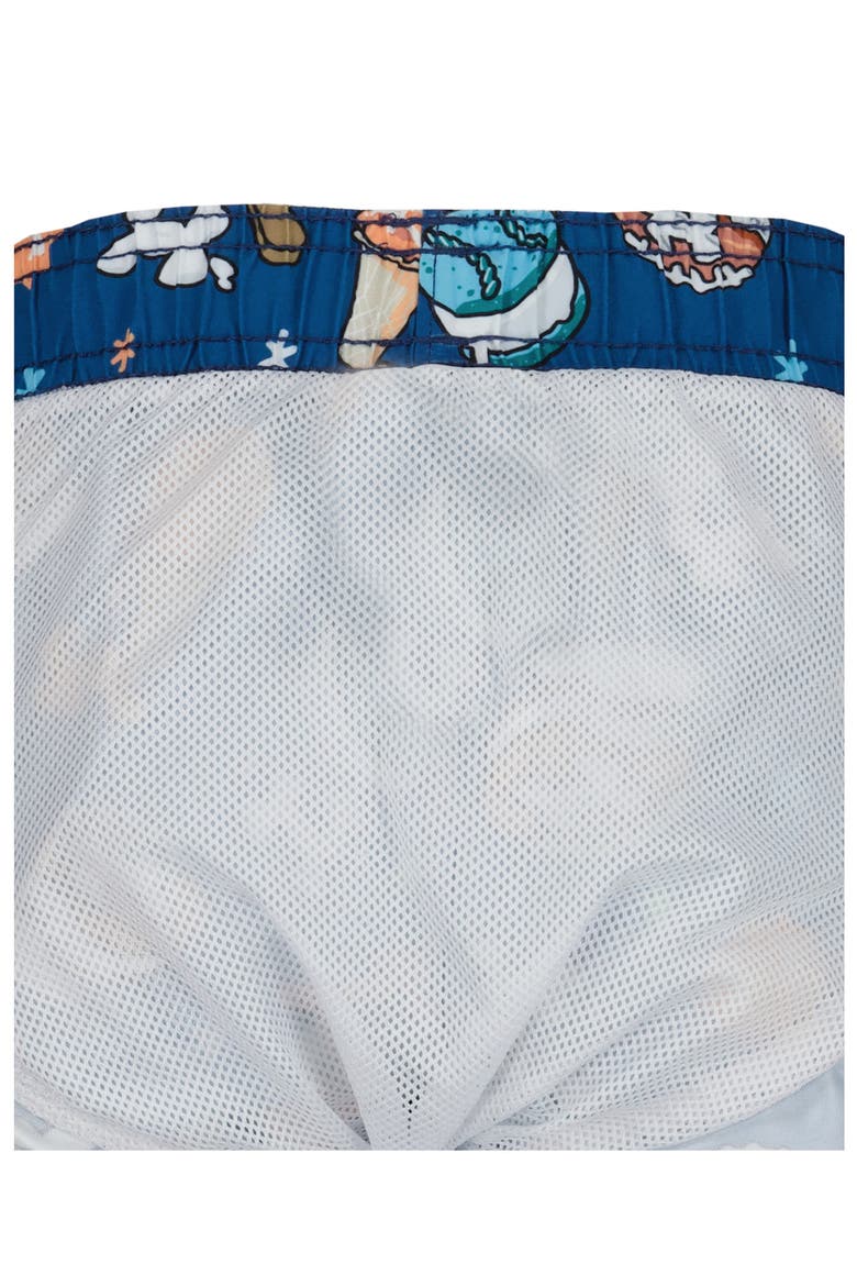 Kids' Ice Cream Rashguard & Swim Trunks Set, Alternate, color, FRESCO BLUE