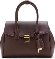 MANGO Medium City Faux Leather Flap Satchel