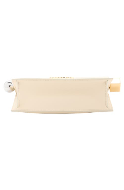 Jacquemus Womens Light Ivory La Petite Pochette Rond Leather Clutch Bag In White