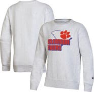 Champion Youth Champion Heather Gray Clemson Tigers Reverse Weave Pullover Sweatshirt