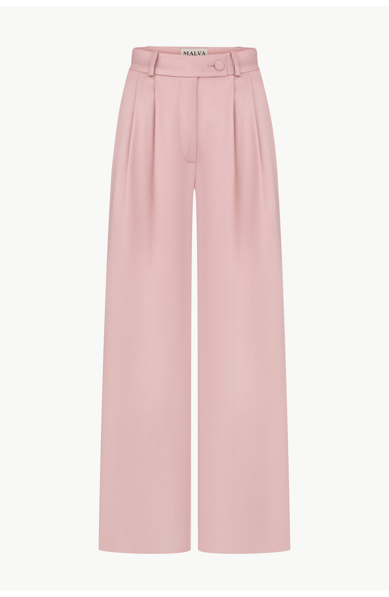 Malva Florea High-waisted Loose-fitting Pants in Powder, Main, color, Powder
