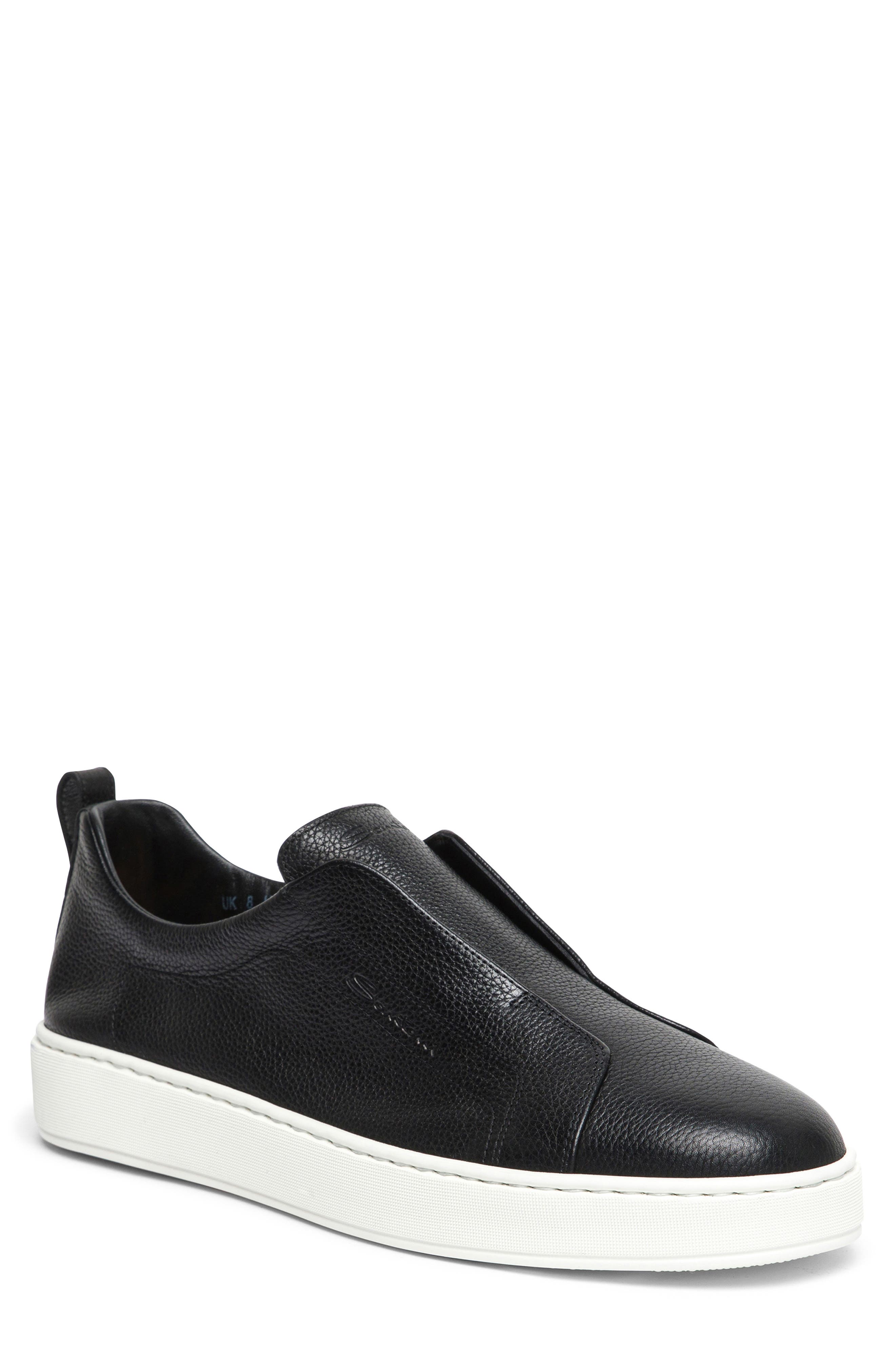 Victory Laceless Slip-On Sneaker, Main, color, BLACK