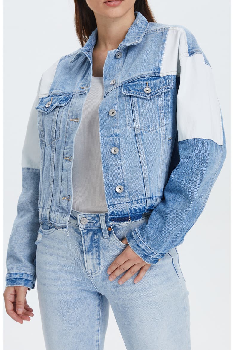 Patchwork Denim Jacket, Alternate, color, POLYCHROME