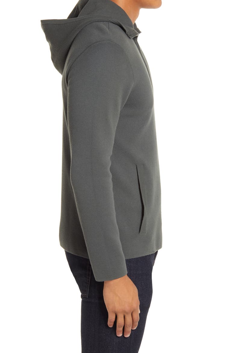 Quarter Zip Hoodie, Alternate, color, DARK GREY