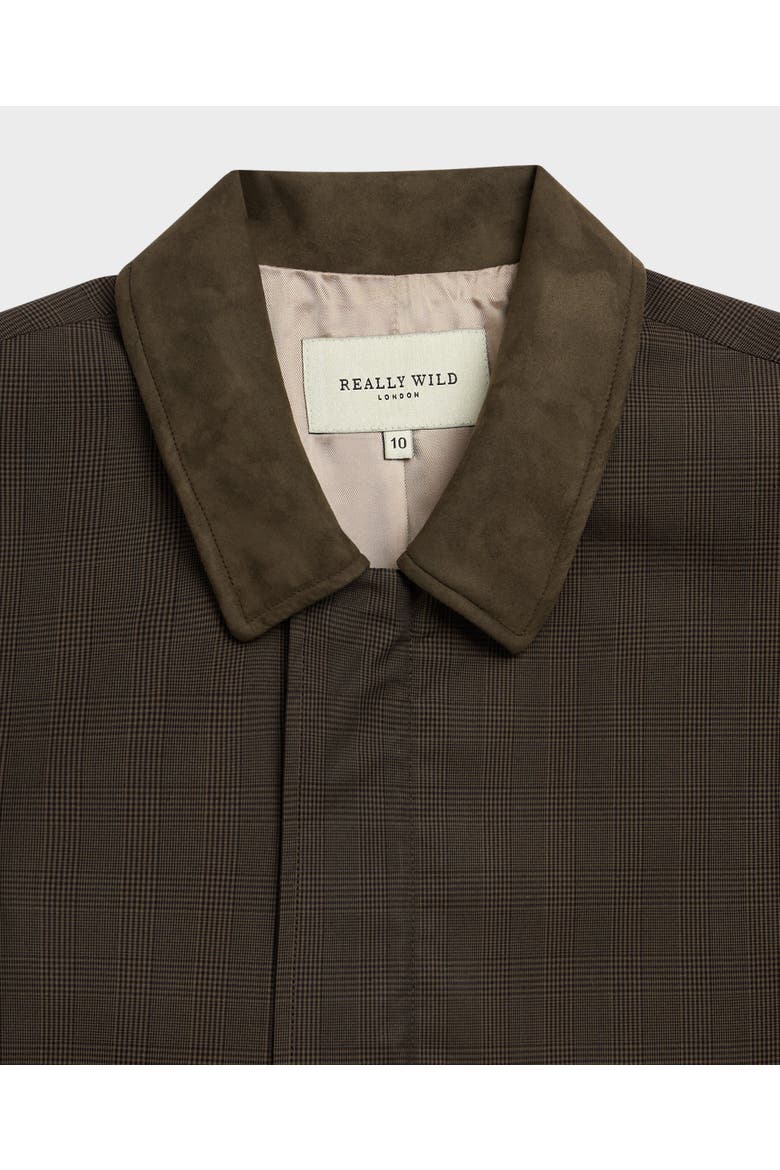 Callcott Water Resistant Cotton Jacket, Alternate, color, Charcoal Check