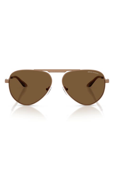 58mm Aviator Sunglasses