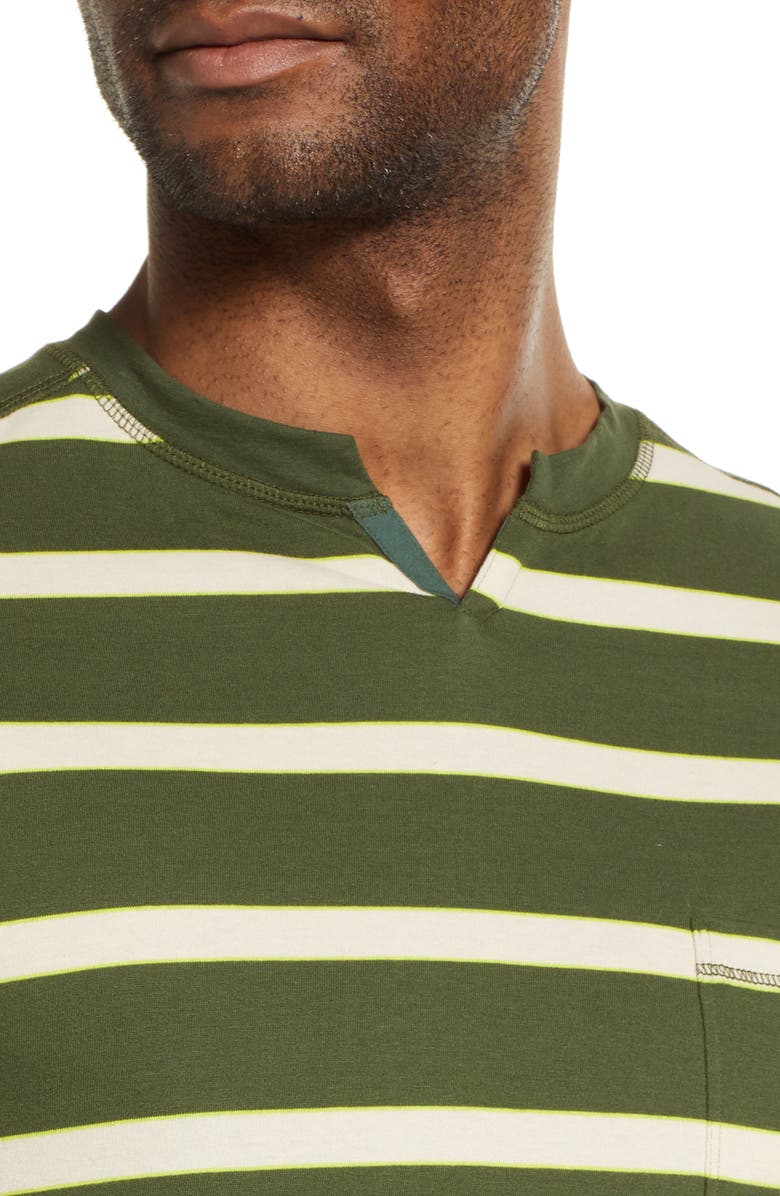 Good Man Brand Stripe Cotton Jersey T-Shirt, Alternate, color, Kombu Green Stripe