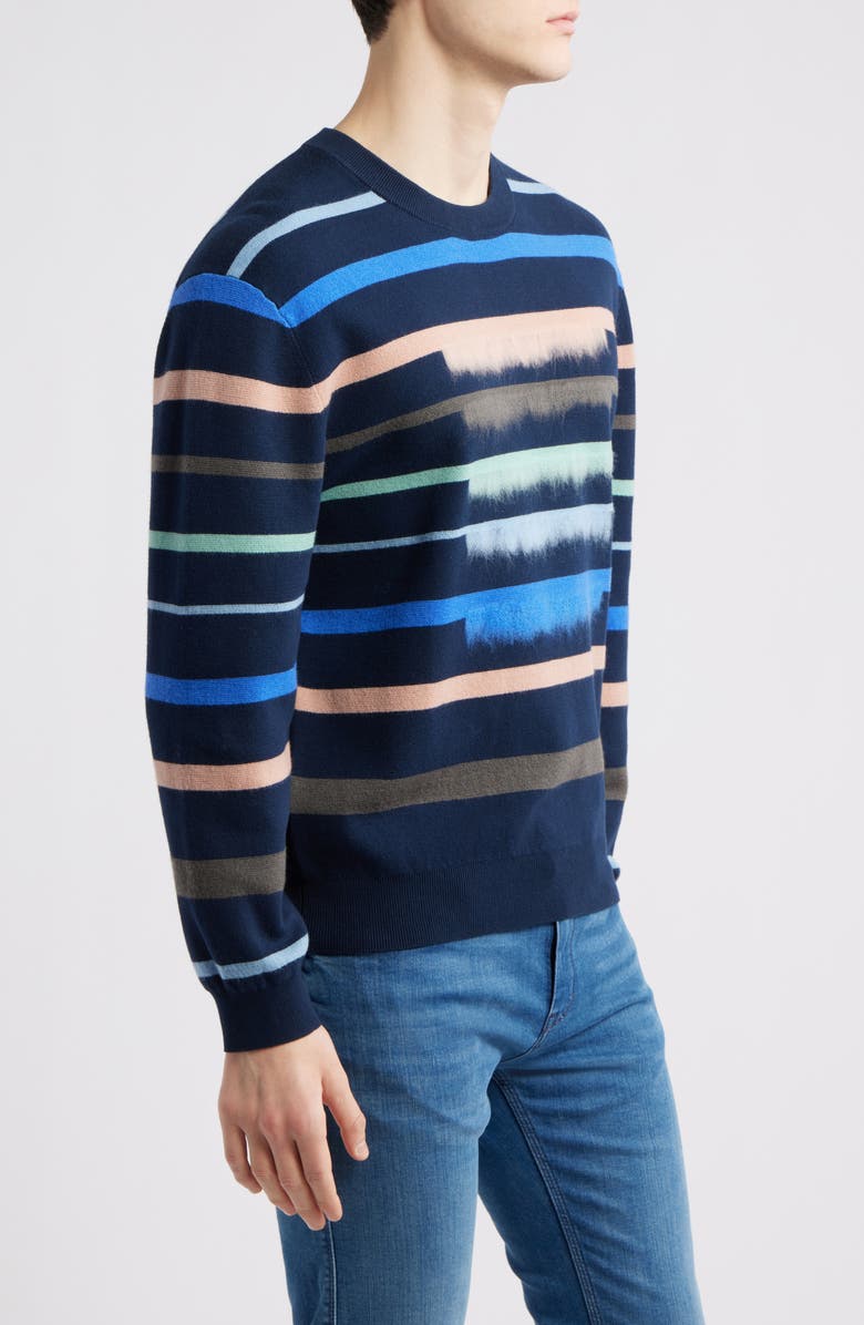 Paul Smith Stripe Crewneck Cotton & Wool Sweater, Alternate, color,