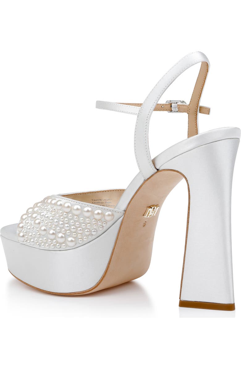 BADGLEY MISCHKA Bryleigh Ankle Strap Platform Sandal, Alternate, color, Whitesatin