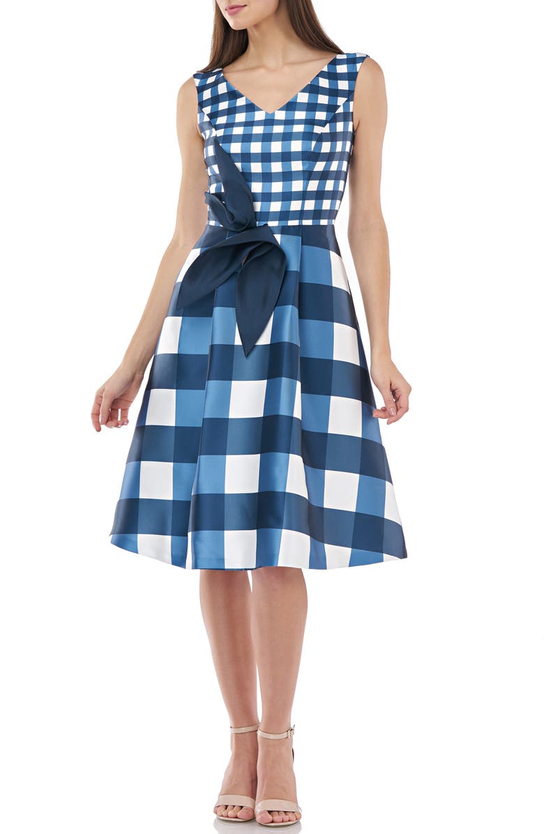 Kay Unger Sleeveless Fit & Flare Dress, Main, color,