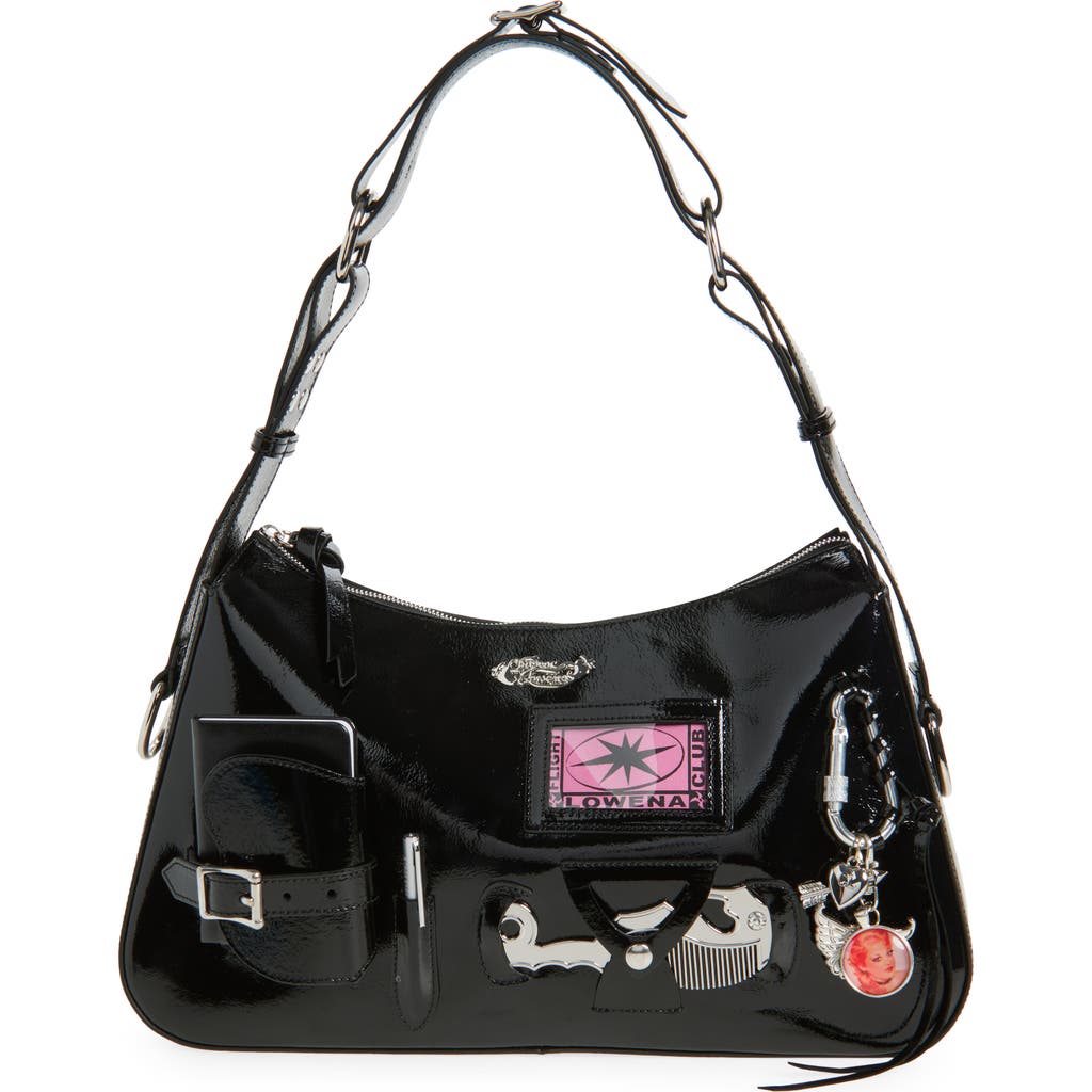 Chopova Lowena Sofia Patent Leather Handbag in Black  product