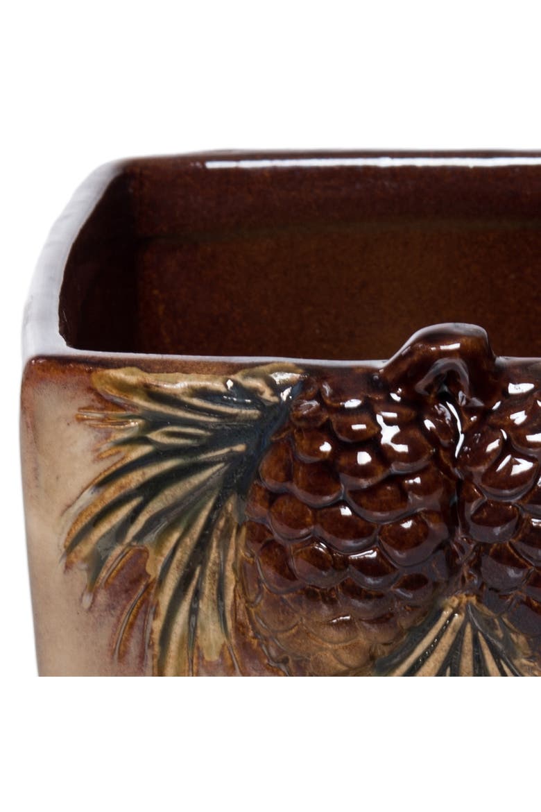 Pinecone Medium Decorative Container, Alternate, color, Brown