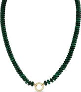 Zoë Chicco Beaded Malachite Pendant Necklace
