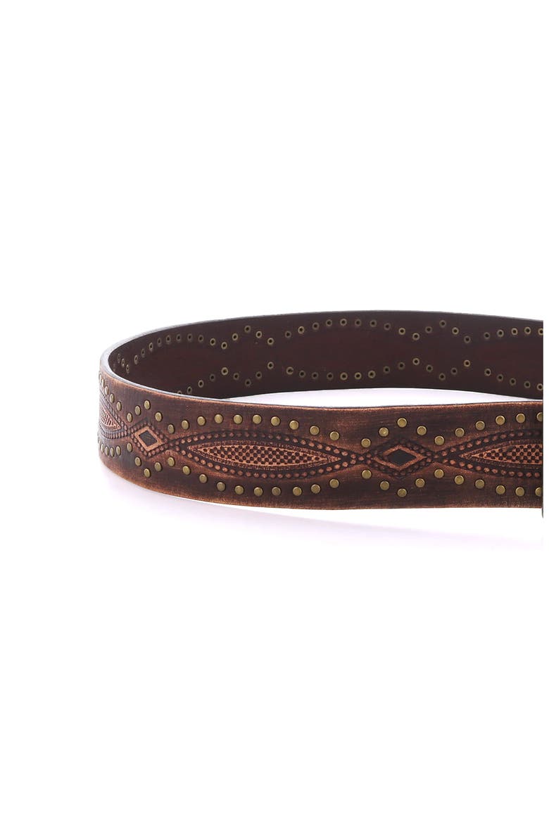 Flintrow Studded Belt, Alternate, color, Brown