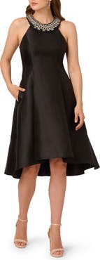 Adrianna Papell Beaded Mikado Cocktail Dress