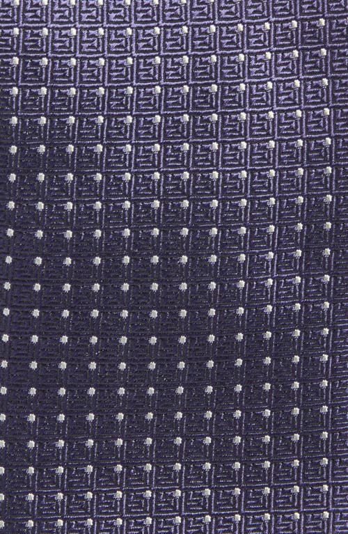 Hugo Boss Boss Dot Print Silk Blend Tie In Blue