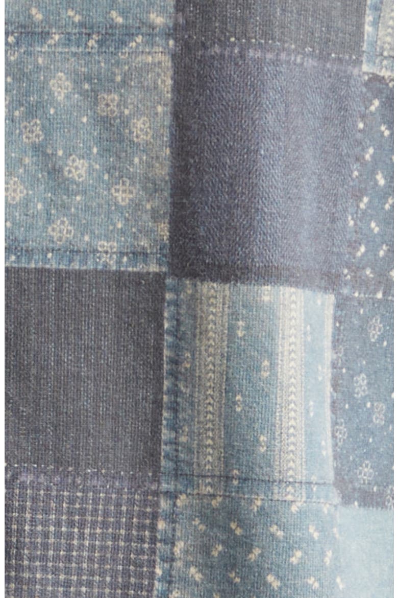 Patchwork Trompe l'Oeil Jersey Chore Jacket, Alternate, color, NAVY/ MULTI