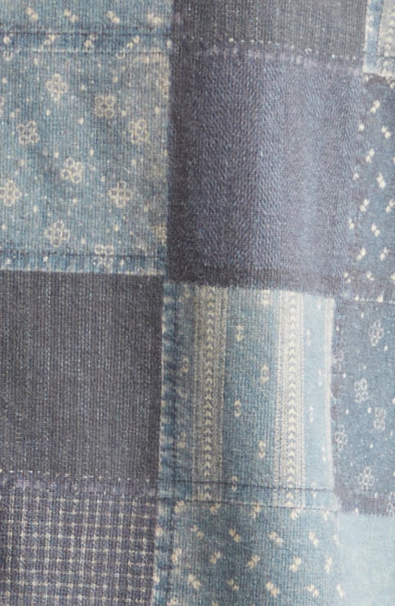 Double RL Patchwork Trompe l'Oeil Jersey Chore Jacket, Alternate, color, Navy/ Multi