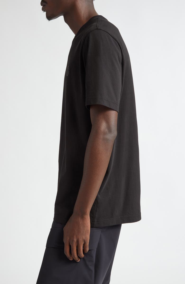 Moncler Logo Patch Cotton T-Shirt, Alternate, color, Black
