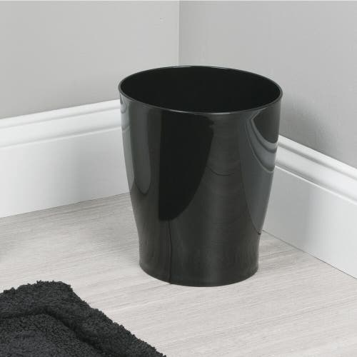 Zia Small Round Plastic Bathroom Trash Can