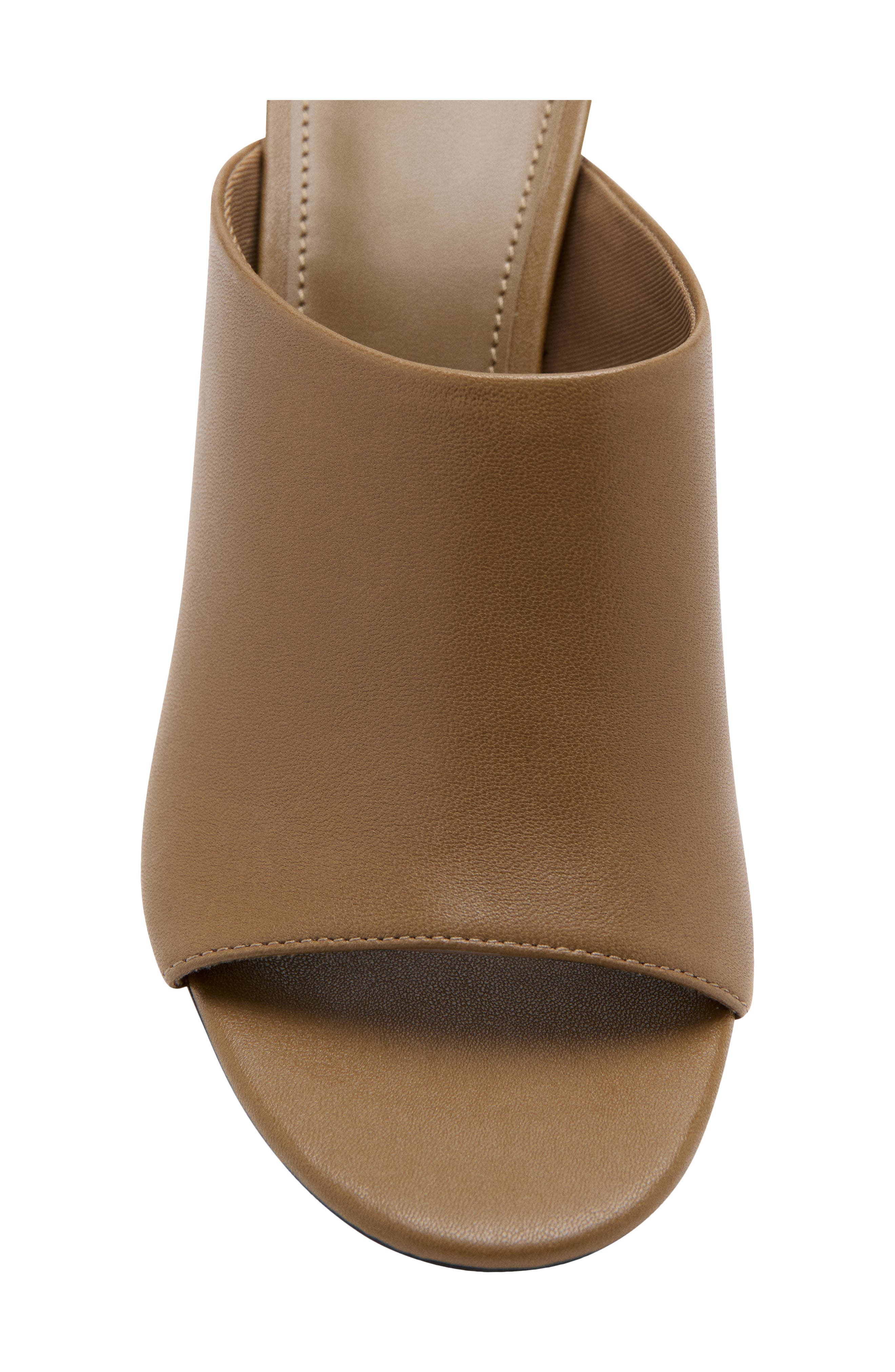 Leather Slide Sandal, Alternate, color, KHAKI