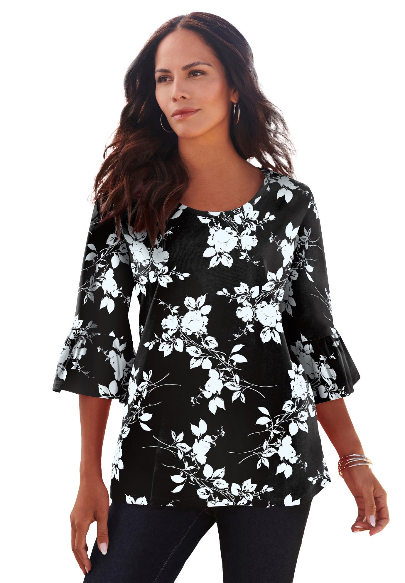BLACK IVORY FLORAL