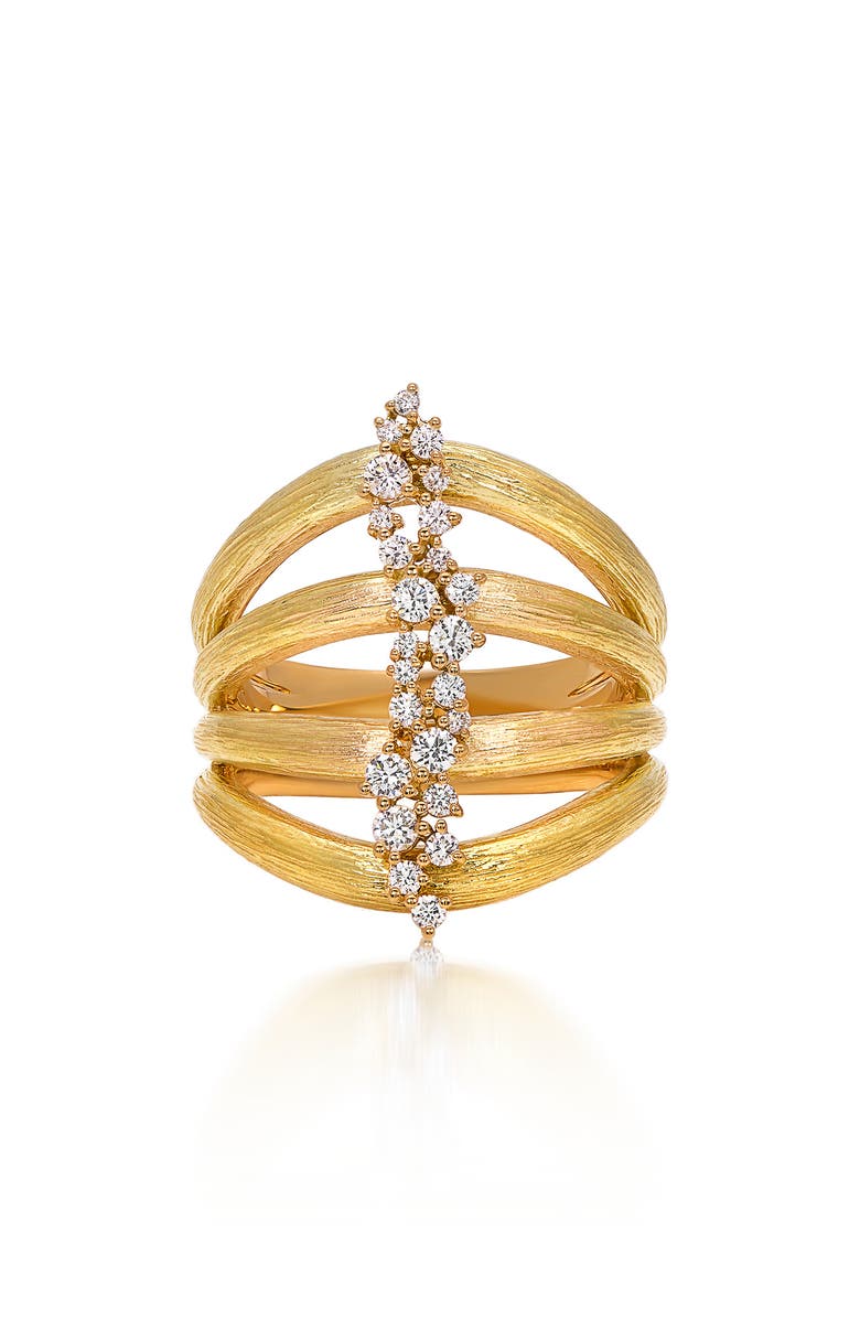 Hueb Diamond Stack Ring, Alternate, color, Yellow Gold