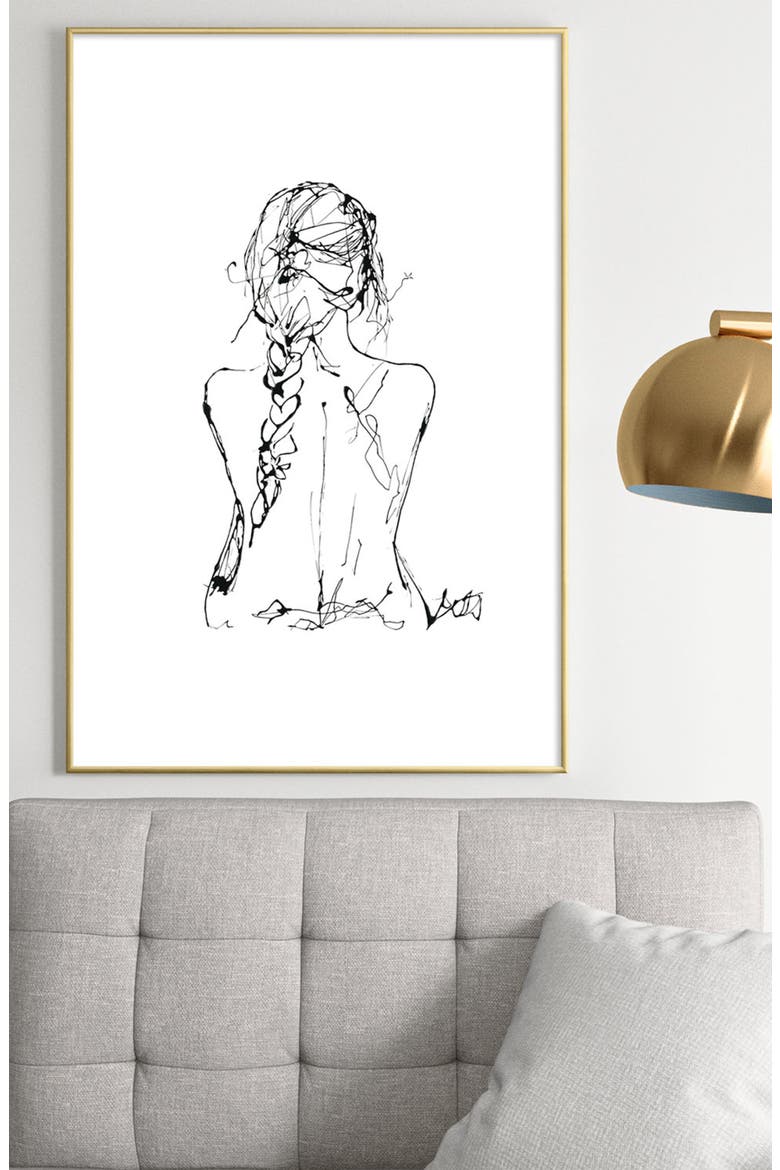 The Chloe Framed Art Print, Alternate, color, GOLDEN TONES