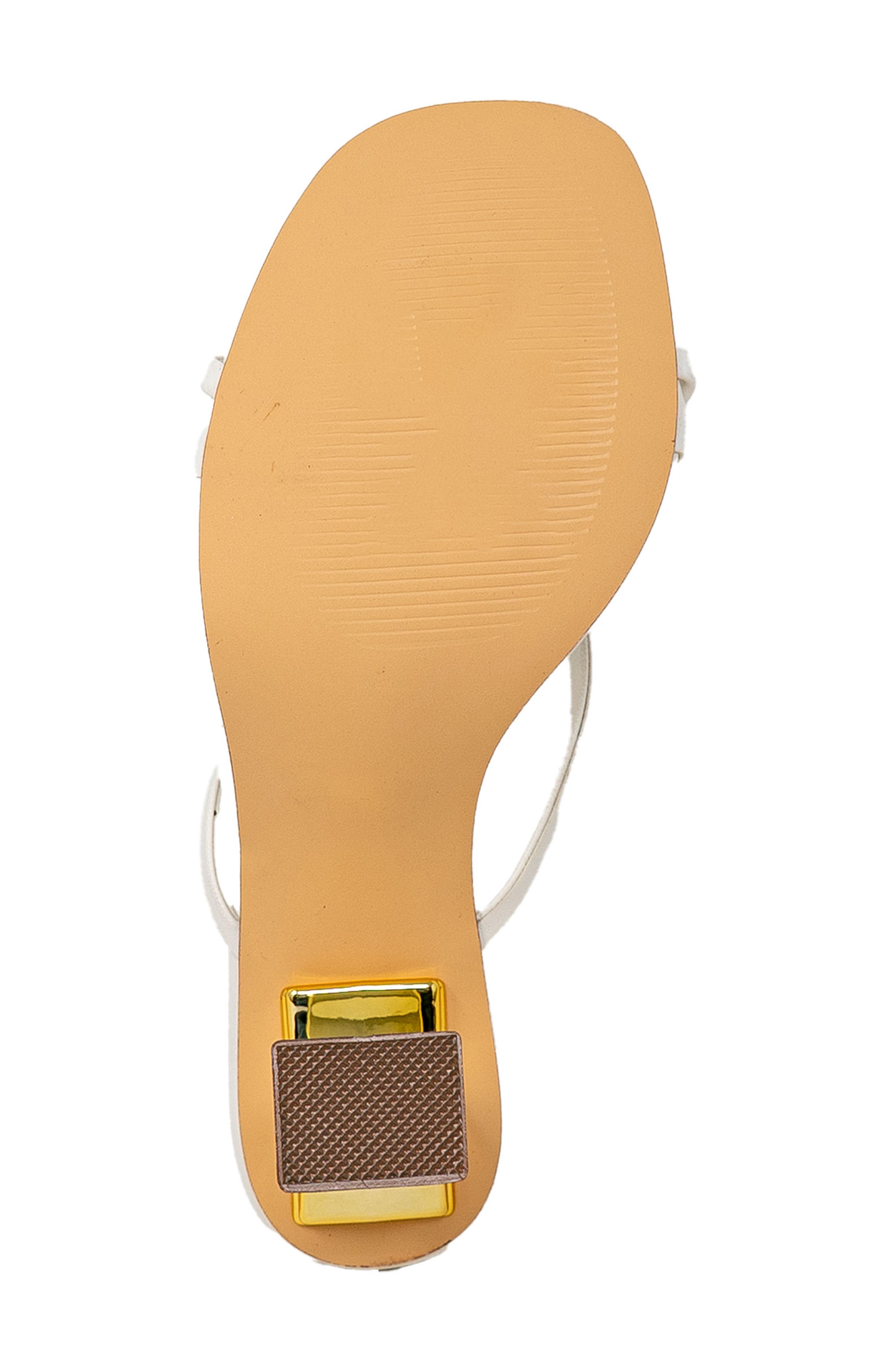 Sculpted Strappy Toe Post Sandal, Alternate, color, WHITE PU