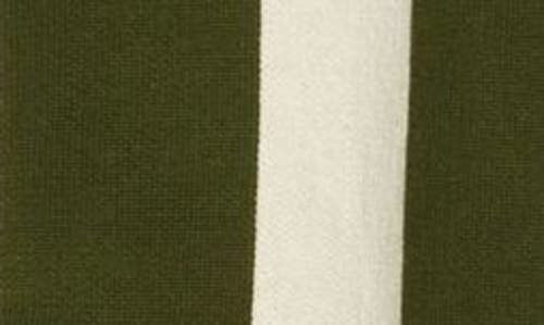 Percival Stripe Knit Camp Shirt In Forest