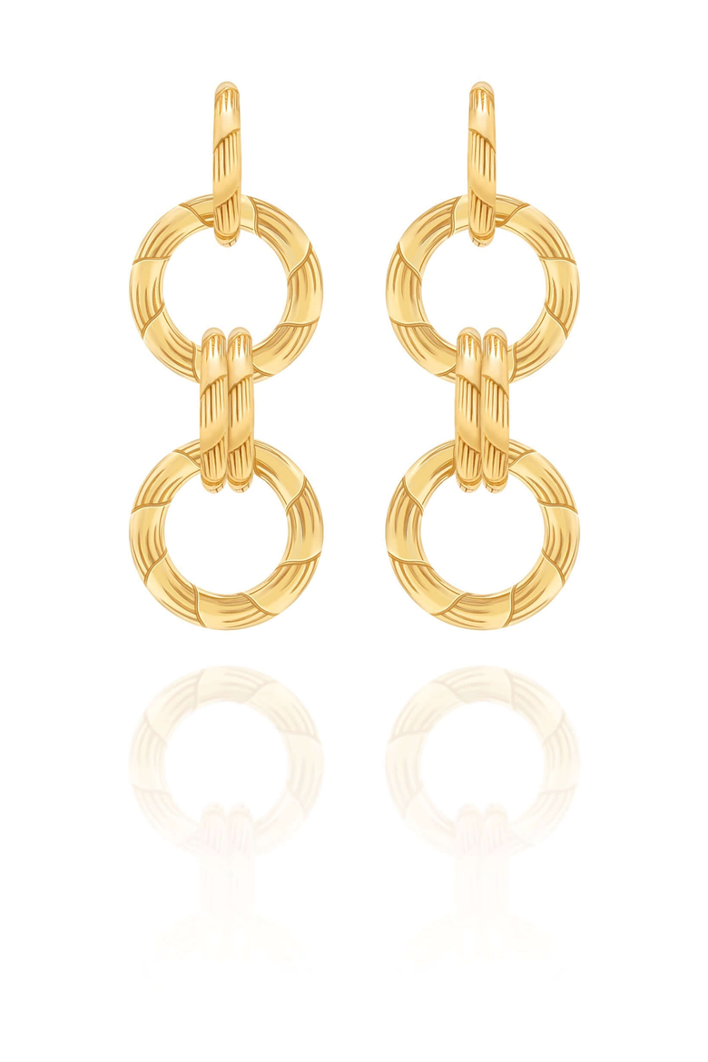 Eternity Earrings, Alternate, color, Gold