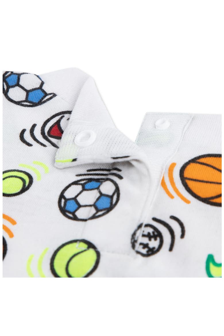 Swoosh Sportball Romper, Alternate, color, WHITE