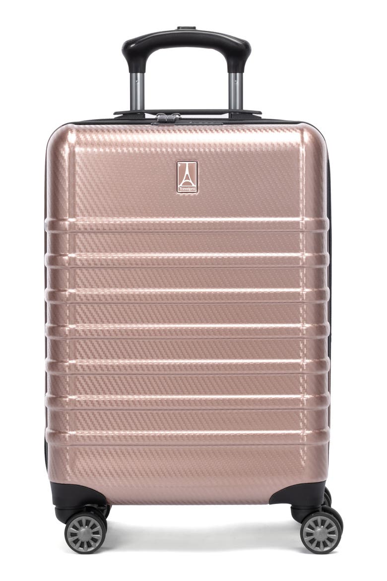 Rollmaster™ Lite 20-Inch Expandable Carry-On Hardside Spinner Luggage, Main, color, ROSE CARBON FIBER