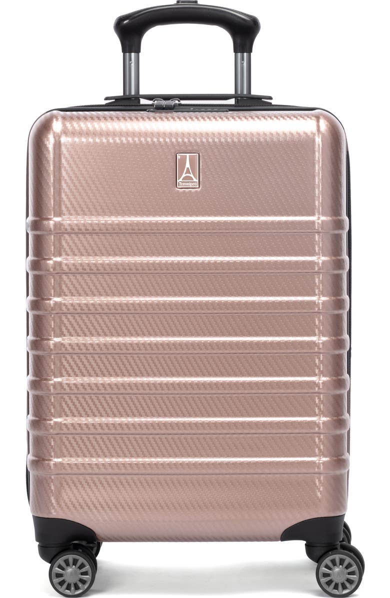 TRAVELPRO Rollmaster<sup>™</sup> Lite 20-Inch Expandable Carry-On Hardside Spinner Luggage, Main, color, Rose Carbon Fiber