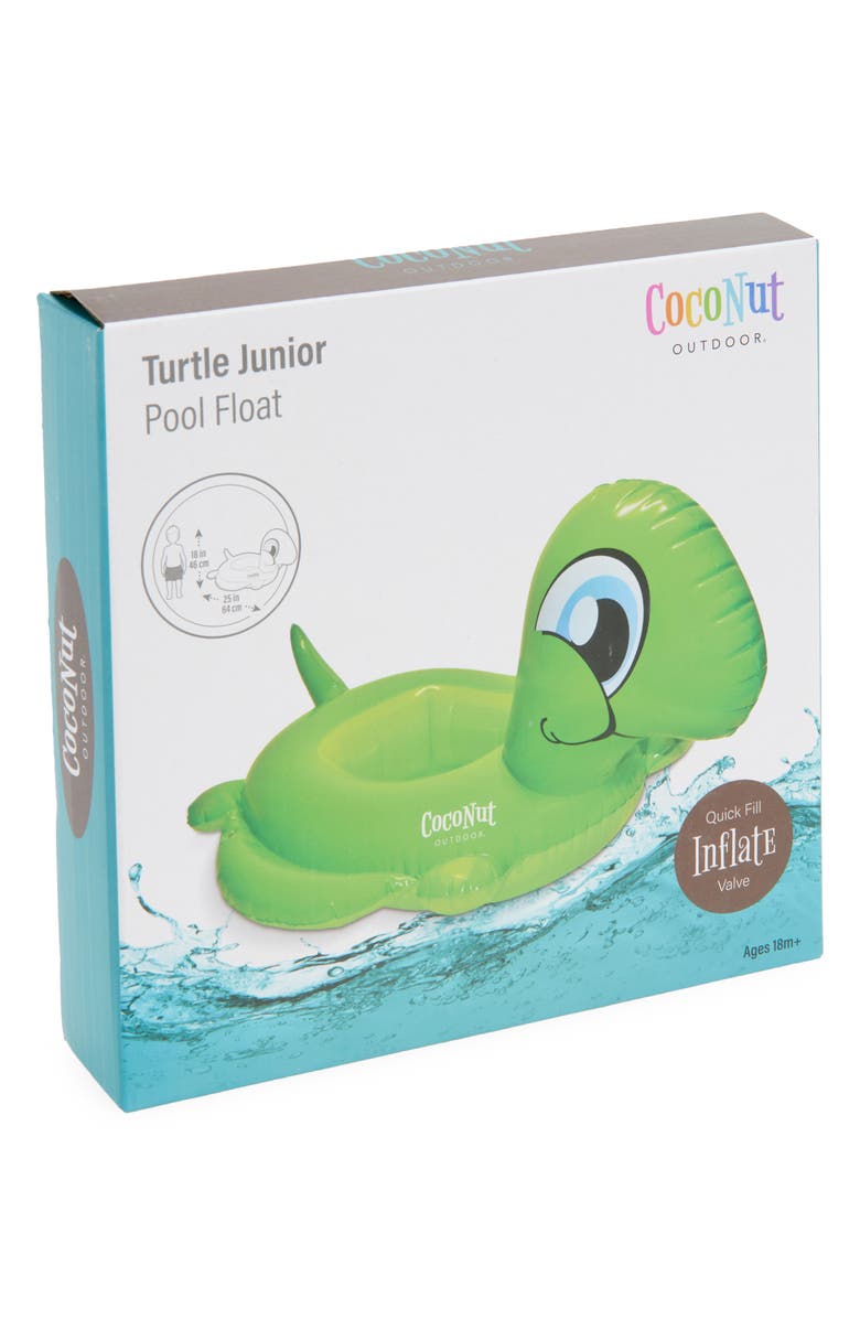 Coconut Outdoor Junior Turtle Pool Float, Main, color, Green
