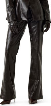 Marciano Alessandria Croc Embossed Faux Leather Bootcut Pants