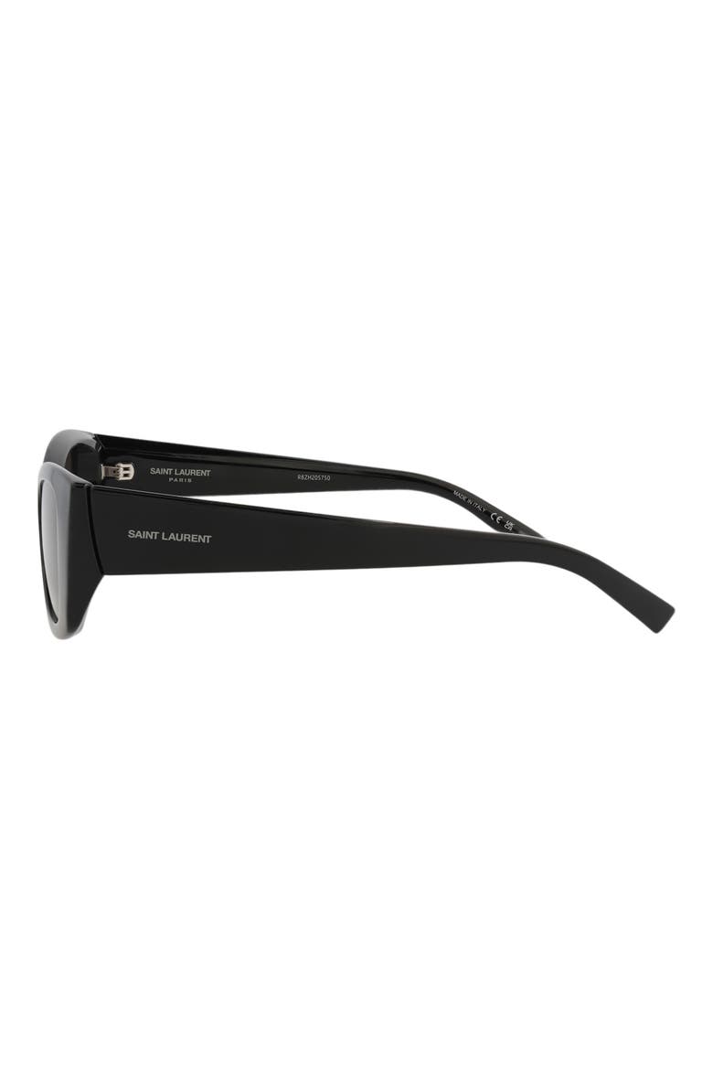 52mm Cat Eye Sunglasses, Alternate, color, BLACK BLACK BLACK