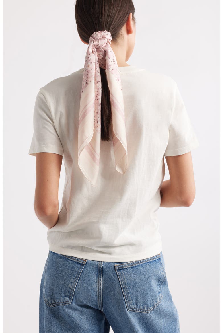 Square Satin Scarf, Alternate, color, PINK BABYS- BREATH