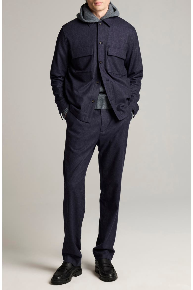 Twill Tailored Shirt Jacket, Alternate, color, COASTAL