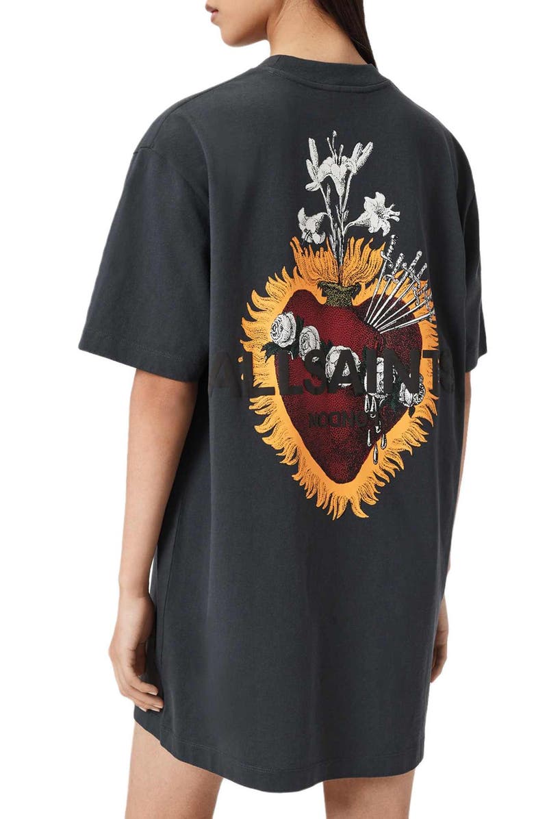 AllSaints Heartfelt T-Shirt Dress, Alternate, color,
