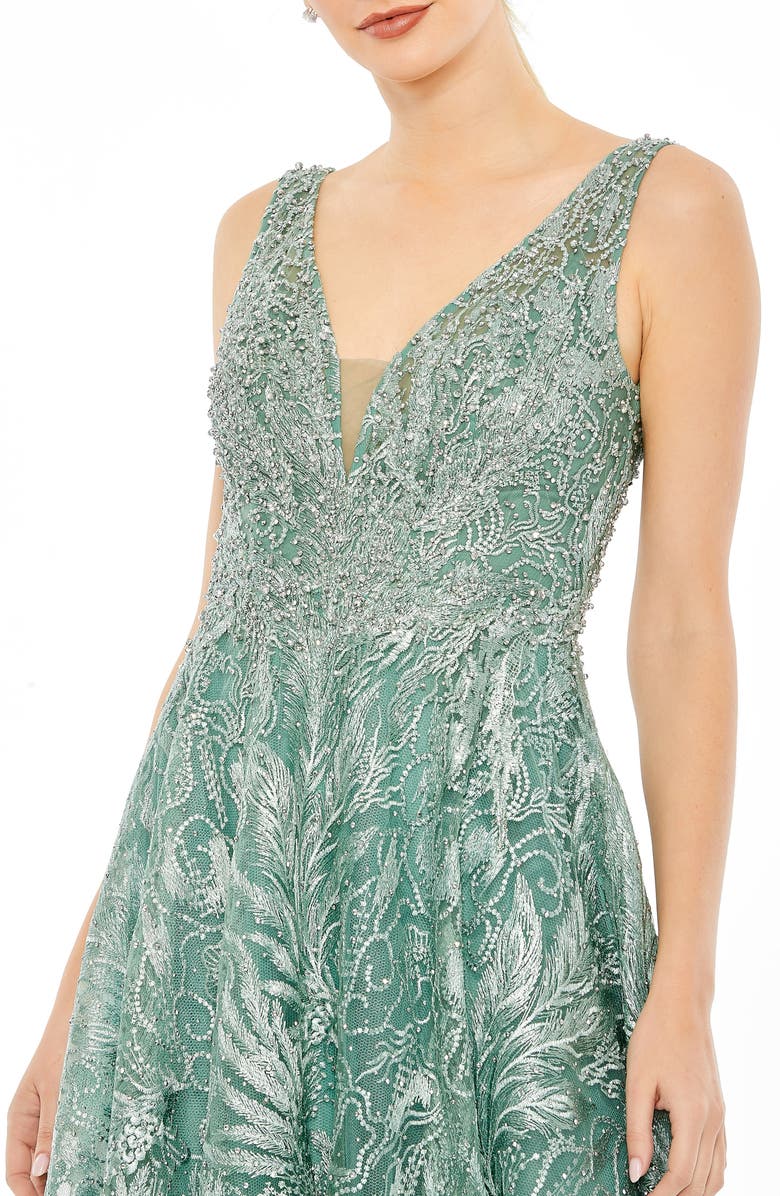 Mac Duggal Embellished & Embroidered Fit & Flare Dress, Alternate, color,