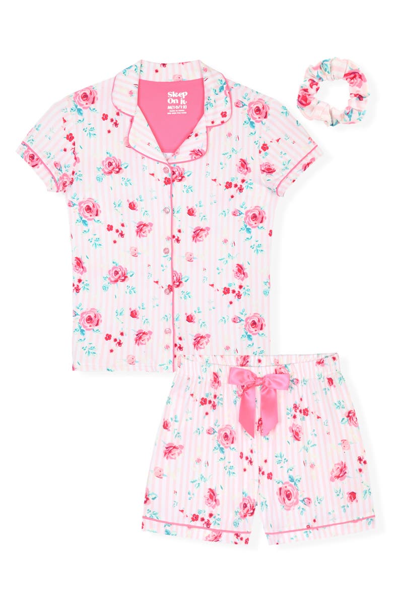 SLEEP ON IT Kids' Print Three-Piece Short Pajamas, Main, color,